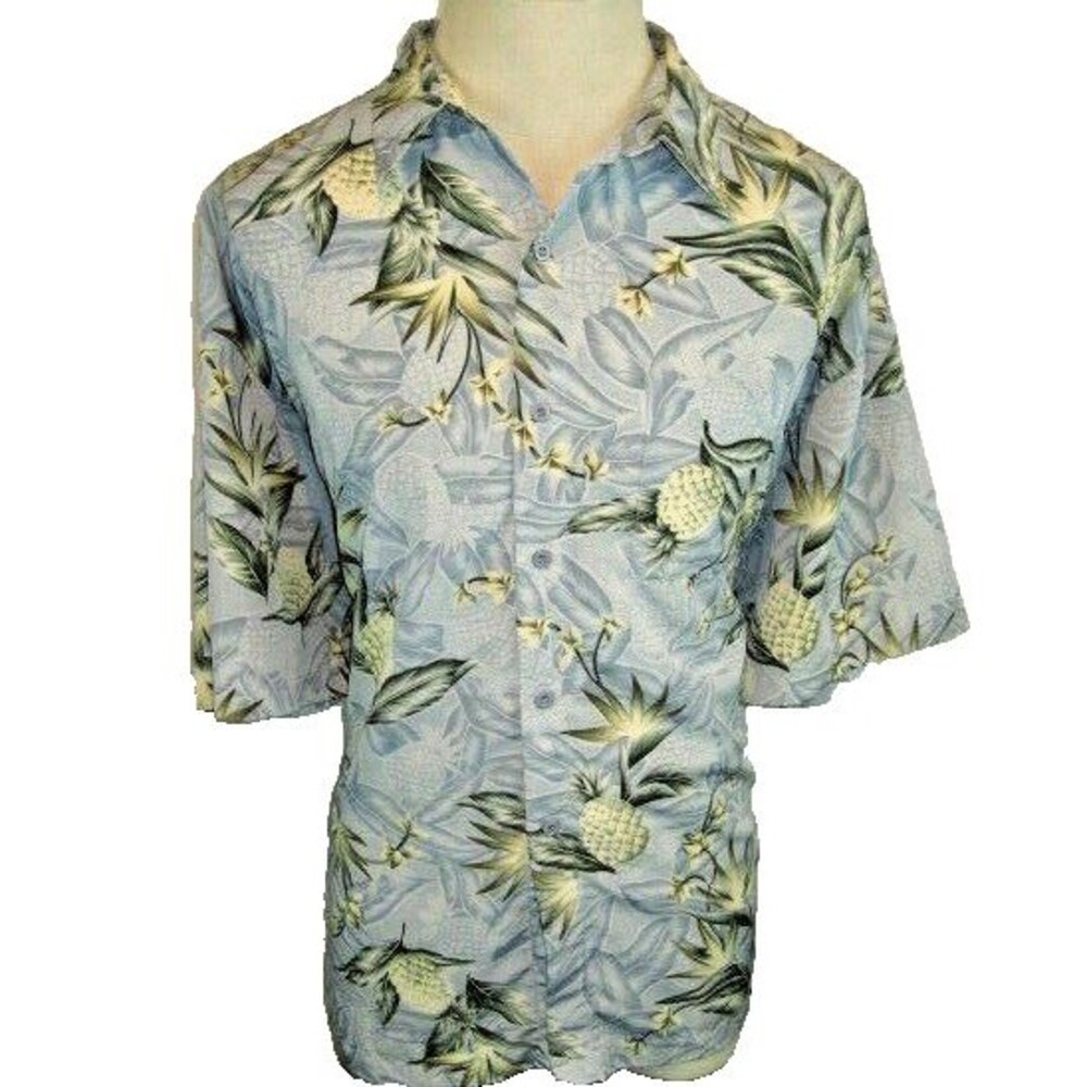 Mens Premier Multicolor Aloha Hawaiian Island Poly SS Casual Shirt sz 2XL - Picture 1 of 3